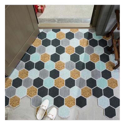 China Wholesale Washable Can Be Cut Silk Floor Ring Floor Ring Floor Mats Floor Entrance Mat Non-slip Plastic Home Corridor Silk Carpets for sale