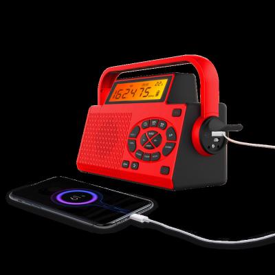 China NOAA Weather Backup 5000Amh Battery USB Charger AM FM Protable PORTABLE Solar Radio for sale