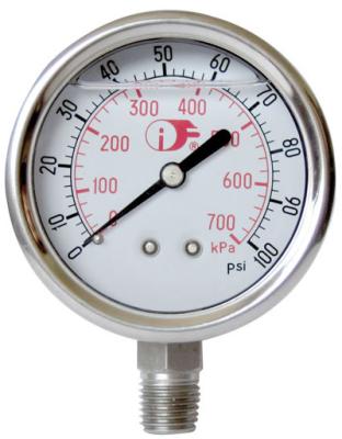 China bezel stainless steel pressure gauge crimping glycerin filled pressure gauges QGB004-1 for sale