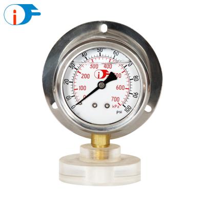 China For the most corrosive media and environments use all stainless steel oil filled gauge for sale