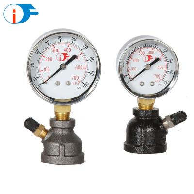 China Used in pressurizing and monitoring a gas system for leak manifold pressure gauge for sale