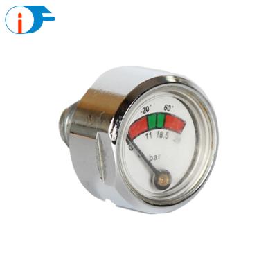 China Pneumatic And Specialized Type Measuring Equipment Gas Mbar Small Pressure Gauge Mini Micro Air Pressure Gauge for sale