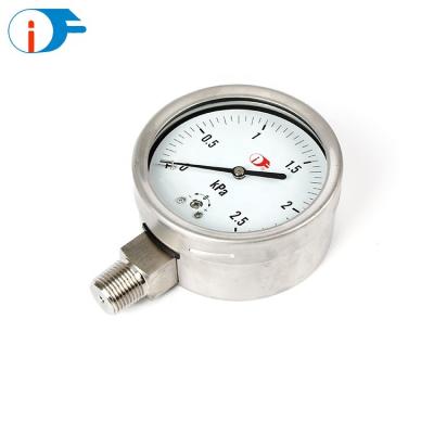 China For the most corrosive media with small pressure and environments use. 2.5, 4, 6, 10 bar steam boiler pressure gauge for boiler for sale