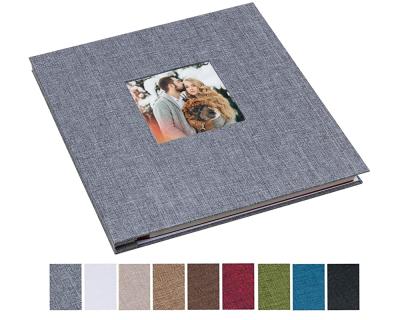 China Custom Wholesale Good Quality Cloth Cloth Fabric Canvas Cover Photo Album With Self Adhesive Page for sale