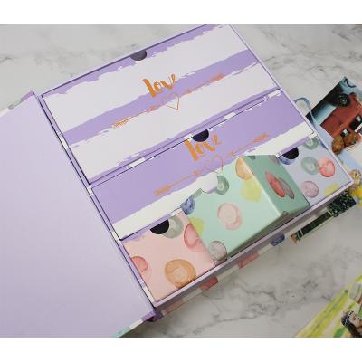 China Book Shape Lid Photo Album Gift Handmade Paper Box for sale