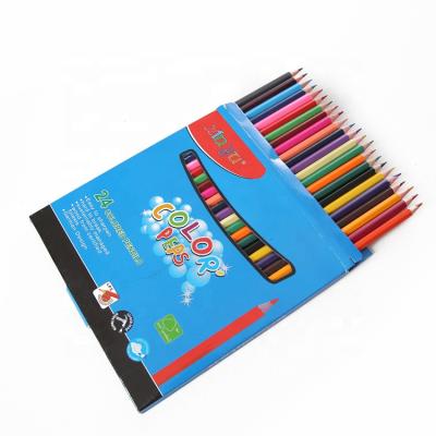 China Sketching 12 PCS Short Sharpened Colored Pencils In Round Shape for sale