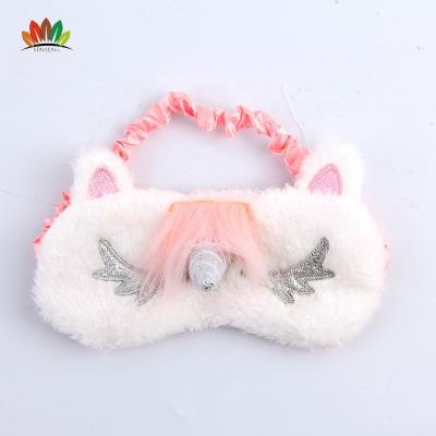 China EYE Unicorns 3D Eye Mask , Novelty Eye Sleep Mask With Fur for sale