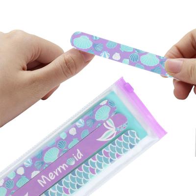 China Gift Health And Beauty Mermaid Foam Nail Files With Double Side for sale