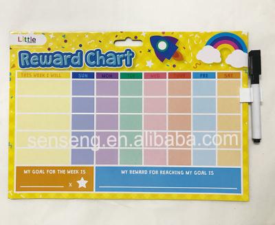 China Gray Board 12*8 Inches Weekly Eraser Reward Dry Chart Fridge Flexible Magnetic Enrollment Board for sale