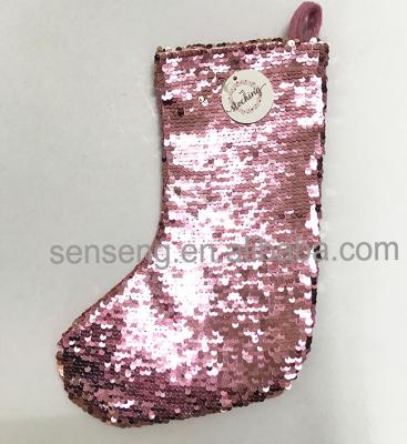 China Chrismas Flash Glitter Stocking New Design Flash Decorate Glitter Christmas Stocking for sale