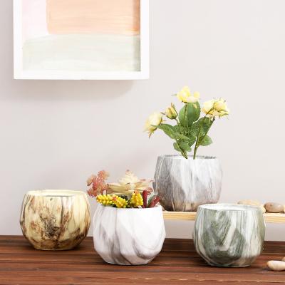 China New Flower Table Minimalist Creative Ceramic Succulent Pots Wholesale Small Plant Succulent Pot For Indoor Plant for sale