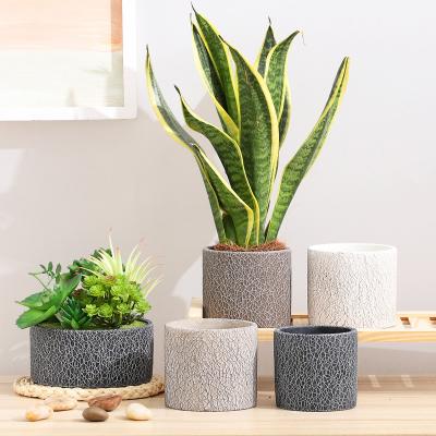 China Factory Wholesale Minimalist Creative Multisize Succulent Pots Garden Planter Pot Flower Cement Indoor Outdoor Decoration for sale