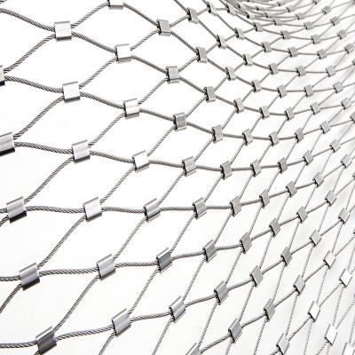 China Plain Weave China Supplier Fence Stainless Steel Bird Aviary Netting With SS Wire Rope Cable Mesh for sale