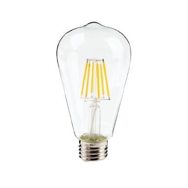 China Residential 2700k E27 ST64 Soft Warm White Filament Led Bulb Led Filament Light Bulb 6w 120V 220V for sale