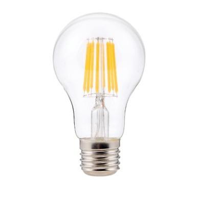 China Residential 8w A60 Led Filament Bulb A60 Light Lamp 220v 120v Glass Cover Edison E27 Style for sale