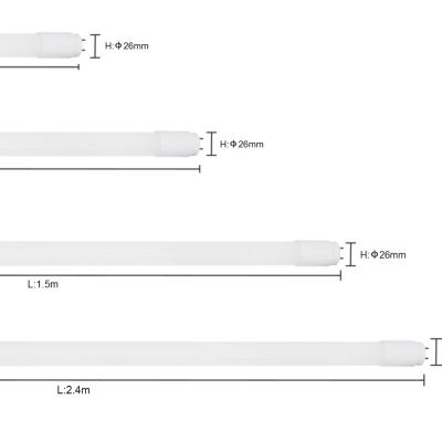 China High Power Residential Lamp Custom Plastic T8 Body 4ft 18W Led Tube Led Tube Light For Home Office for sale