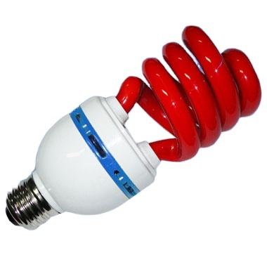 China 15W Indoor Lighting Half Color Fluorescent Spiral Color Energy Saving Lamp Light Bulb for sale