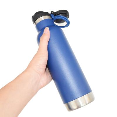 China Hot Selling 304 Stainless Steel 600ML PP Sustainable Material Gym Custom Water Bottle for sale