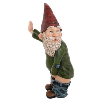 China Dwarf Art Decorations Old Man Cartoon Resin Decorations White Beard Statue Christmas Garden Dwarf Folk Border Gift for sale