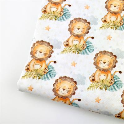 China Shrink-Resistant Customize Woven Textile Cartoon Design Printed Fabrics Cotton Cloth Baby Woven Animal Print for sale