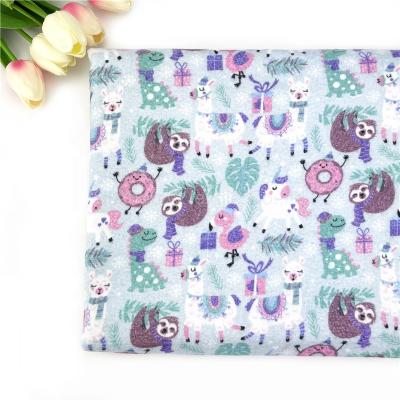 China 2021 Double Faced Baby Digital Print Flannel Fabric Custom Made Home Textile Fabrics Cotton Fabric Hotsale Print Flannel Fabric for sale