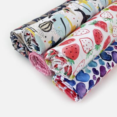 China Sustainable Soft Handfeel 280-300gsm Digital Printing Bamboo French Terry Fabric for sale