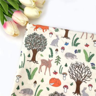 China Wrinkle Resistant High Quality Soft Polyester Custom Digital Printed Minky Fabric For Baby Blanket for sale