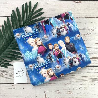 China Custom digital printing hot sale wrinkle resistant polyester velvet minky fabric for baby blanket 230gsm for sale