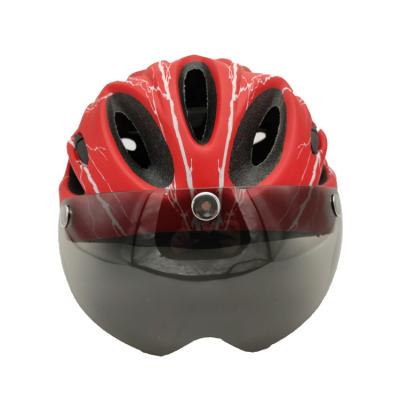 China Red And White Fashion Helmet Bicycle Compounds Adult Bicycle Protective Helmet Covers for sale