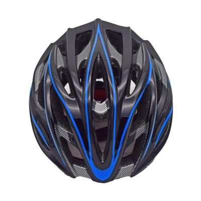 China Custom Compounds KX045 Logo Cycling Helmet Blue Black Adult Bicycle Helmet for sale