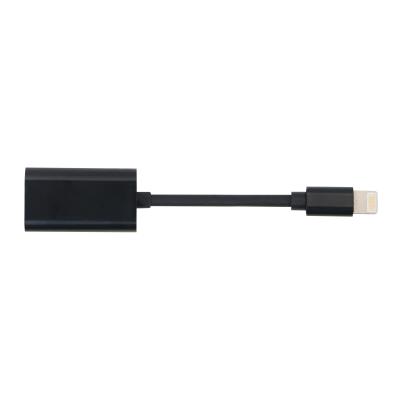 China 12 CM Length Headphone Audio Jack Adapter , Black Iphone 7 2 In 1 Adapter for sale