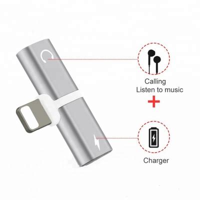 China Smart Dual Lightning Splitter Adapter , Iphone X Charger Headphone Adapter for sale