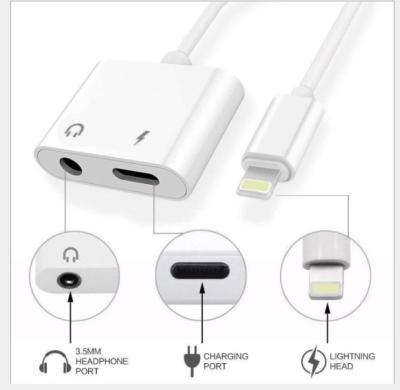 China 3.5mm Lightning Charger And Headphone Adapter , Double Headphone Adapter for sale