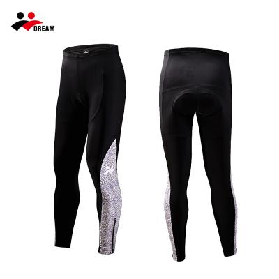 China Antibacterial Cycling Bib Sports Mens Bicycle Pants Reflective 3D Padded Road Bike Tights Breathable Cycling Wear Long Gaiters With Zipper for sale