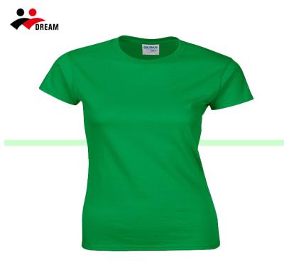 China QUICK DRY Unisex Short Sleeve Cotton Heat Transfers Embroidered Logo Custom Printing T-shirt Women's T-shirts for sale