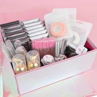 China Different Quick Dry Cheap Makeup Eyelash Extension Tool Accessories Training Kits Sets Box Eyelash Extension Kits Supplies for sale