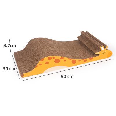 China Factory 3D Viable Giraffe Shaped Cat Bed Cat Scratcher Board Cat Scratching Board Custom Corrugated Paws Work Area for sale