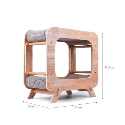 China OEM Crusher Claw Anti Cat Scratch Cat Scratch Board Scracthing Viable Post Corrugated Cardboard Sofa Protection Toy Solid Wood Wooden for sale