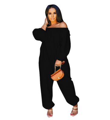 China New Fashion Casual QUICK DRY Solid Color Off The Shoulder Overalls for sale