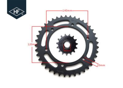 China Kette Hondas 525 und des Kettenrad-Ausrüstungs-, Motorrad-40T/15T Kette und Kettenrad-Ausrüstungen zu verkaufen