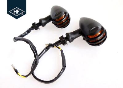 China Metal Harley Led Turn Signals, Amber Motorcycle Front Turn Signals del negro del corredor del café en venta