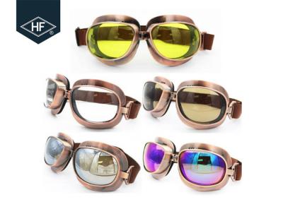 China Gafas de sol amarillas de cobre del metal de los accesorios de la motocicleta del mercado de accesorios del marco en venta