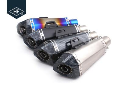 China Universal Stainless Steel Motorcycle Slip On Mufflers Hexagon For Suzuki GSXR750 for sale