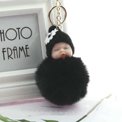 China Metal Cute Sleeping Baby - Doll Car Key Ring Baby Key Chain Women Key Toy Key Chain Holder for sale