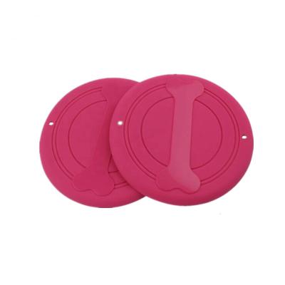 China Viable Pets Outdoor Stress Dog Puppy Training Chew Toys Silicone Soft Flying Saucer for sale