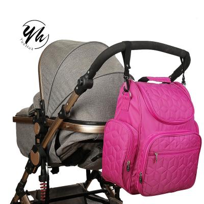 China Anti-theft 3 in 1 Diaper Backpack Organizer Portable Baby Car Seat Bag Customized Pink Wholesale Baby Tote Bag Care for sale