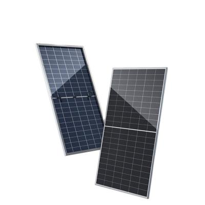 China Hjt Solar Power System Felt Solar Panel Hjt Solar Panels 600W 670W Manufacturers 132 Cell Bifacial Staggered Half Cell Solar Panel for sale