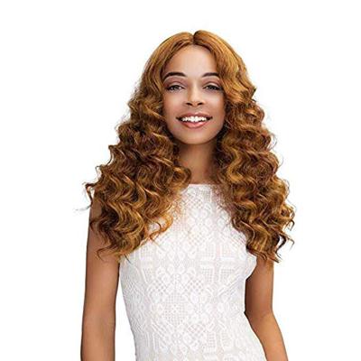 China European And American Afro Wave Wig Small Dirty Orange Female African Medium Roll Long Roll High Temperature Chemical Fiber Head Cover for sale