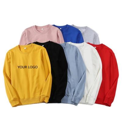 China Anti-wrinkle custom LOGO printing high quality large size round neck long sleeve hoodie men autumn winter wholesale and OEM for sale