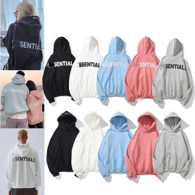 China Anti-wrinkle High Street FOG 3M Reflective Letter Hooded Sweater and Double Line Fleece Hoodie for Men and Women for sale